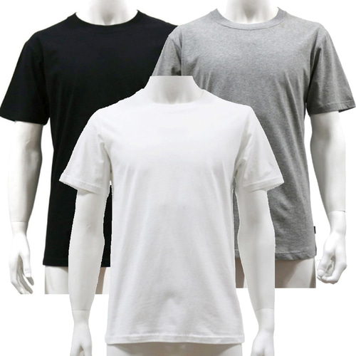 국내생산 남성 30수 얇은 순면 기본 무지 라운드 반팔 면티 이너 티셔츠