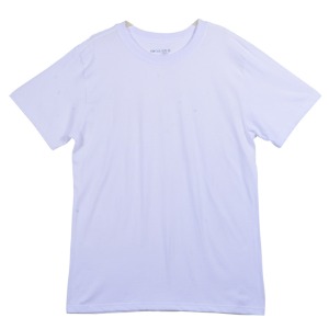 트라이 100% 순면 남성 기본 흰색 라운드 반팔 면티 남자 반소매 무지 티셔츠 레이어드 화이트 85-110